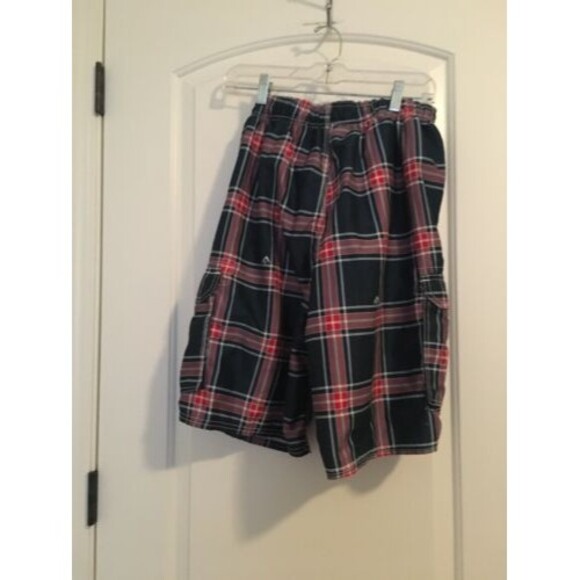 Kanu Surf Men's Plaid Swim Board Shorts 1 Piece Size Large Multicolor - Picture 9 of 11